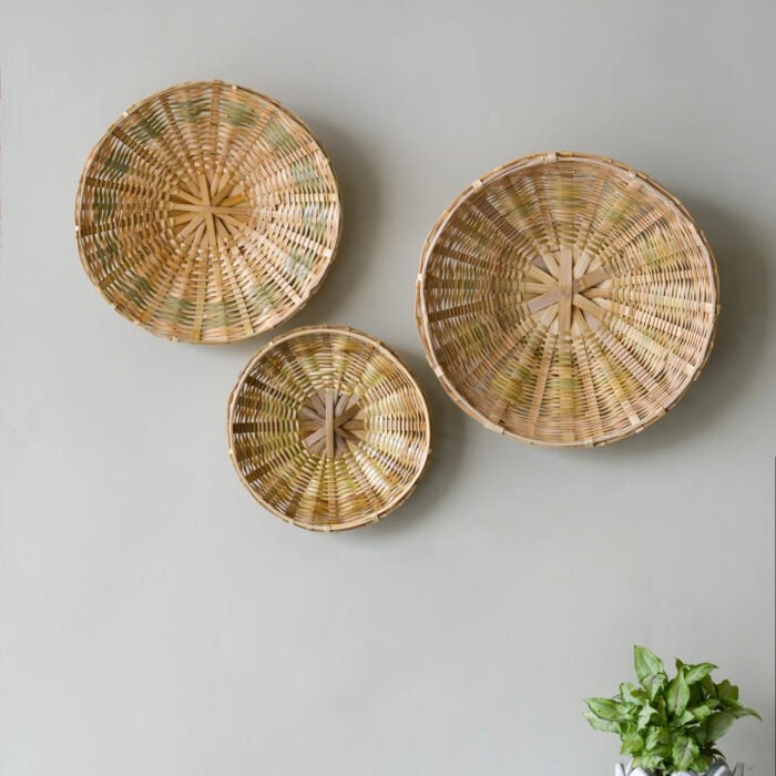 Bamboo Basket Wall Decor 03-1