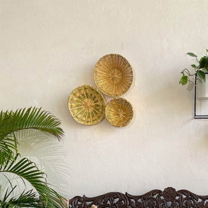 Bamboo Basket Wall Decor 04
